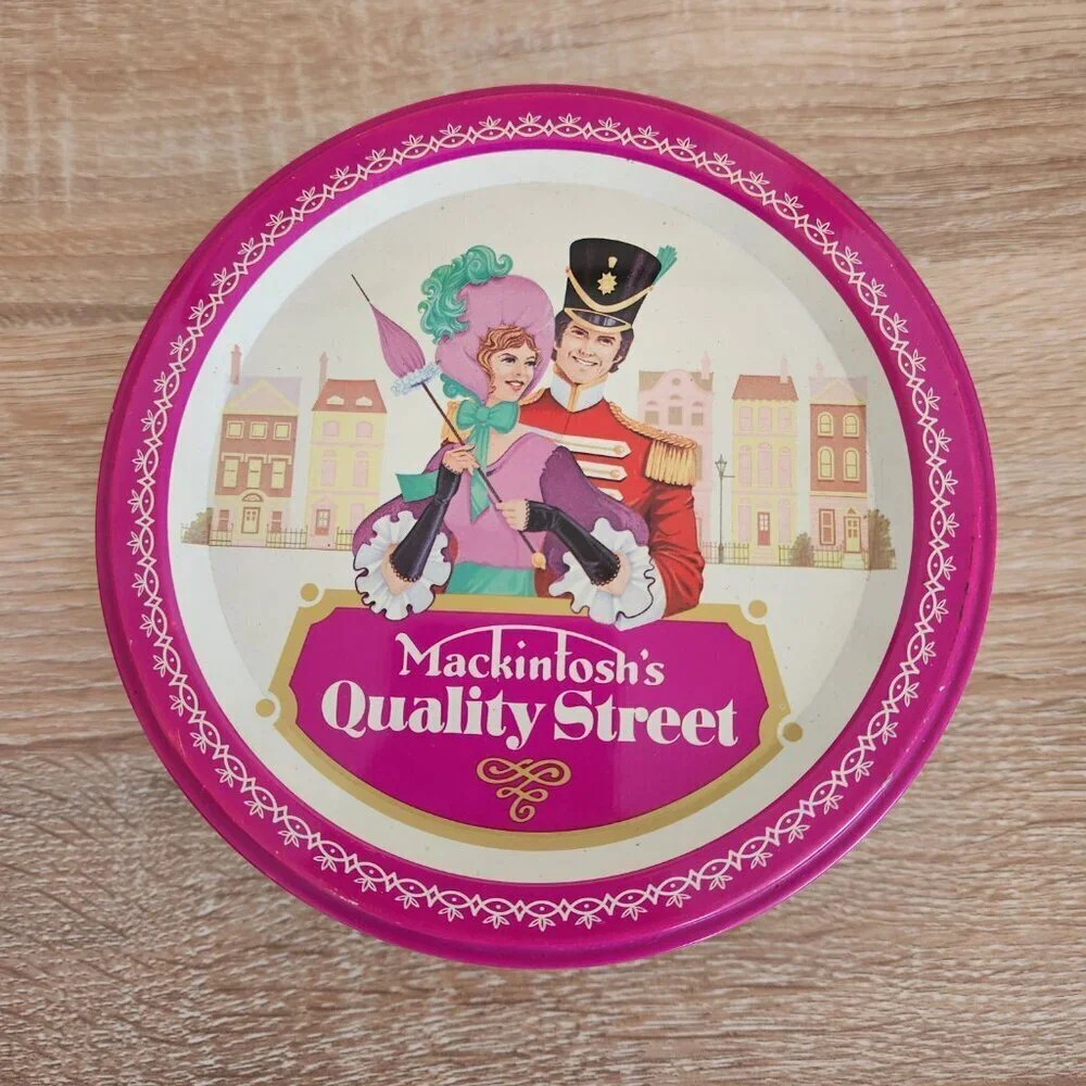 Vintage Mackintosh's Quality Street Chocolate & Toffees Metal Tin Can